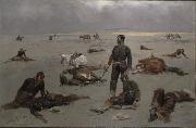 Frederick Remington What an Unbranded Cow Has Cost oil on canvas